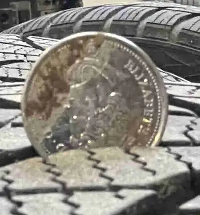 Tires came from 2017 Honda Civic Touring, 2 seasons on these. Tires and rims/ black. Never warm weat...