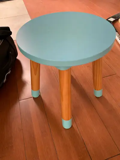 Stool, Aqua Colour, Approximately 11x11 inches, View more