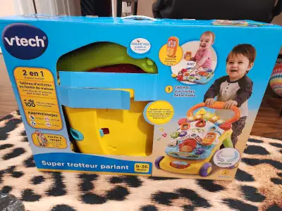 Same like new mistakenly bought french version walker .complete with box orignal price 45 plus tax ....