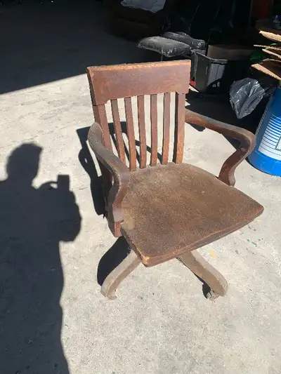 Antique office or desk chair, View more