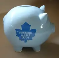 NHL Toronto Maple Leafs Ice Hockey Baby Blue Ceramic Piggy Bank