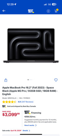BNIB MacBook Pro