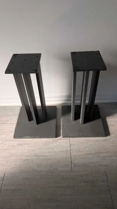 Grey Wooden Speaker Stands, View more