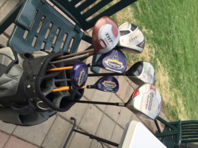 Golf clubs, bags,carts, grips and regripning tools tape etc. Golf
