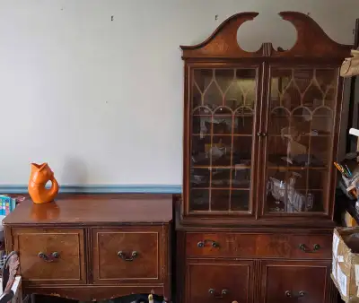 antique hutch and side board, View more