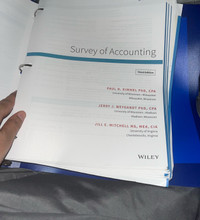 Survey of accounting ( finance) 3rd edition 