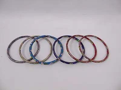 Vintage 1960"s Cloisonne 6 Enamel Bangle Bracelets Perfect, View more
