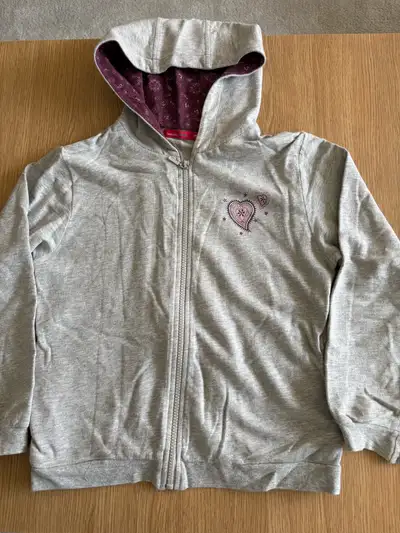 Girls' Grey Zip-Up Hoodie, View more