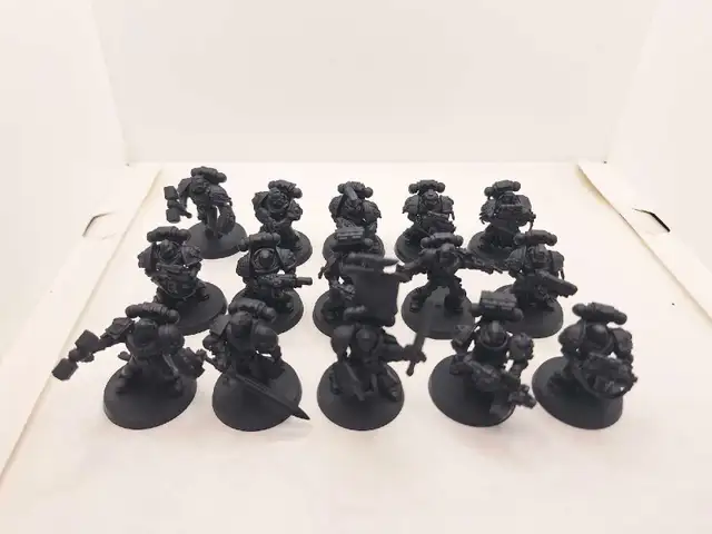 Warhammer 40k 15 firstborn space marine veterans primed black in Hobbies & Crafts in Cambridge - Image 2