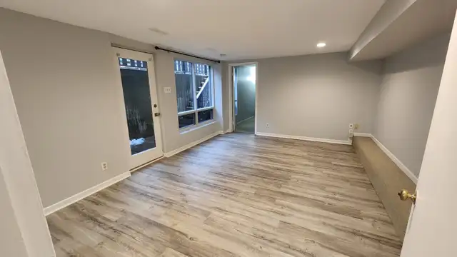 1 bedroom Basement apt in Riverdale, high ceilings lots of light