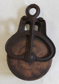 Pulley Wood Cast Marked BG