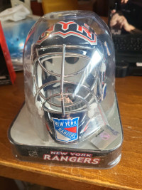 Ed Giacomin NY Rangers signed goalies mask