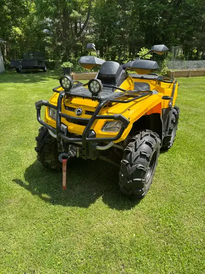 2007 Can-Am Outlander 650 — new rear diff - oil done recently - new speed odometer - 4x4 - new winch...