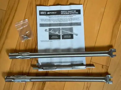 2 brand new burners for Weber Spirit 310, 320 Barbecue. Never used or installed. Asking $25 for both...