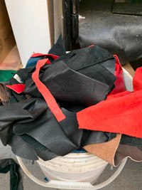 Assorted leather pieces