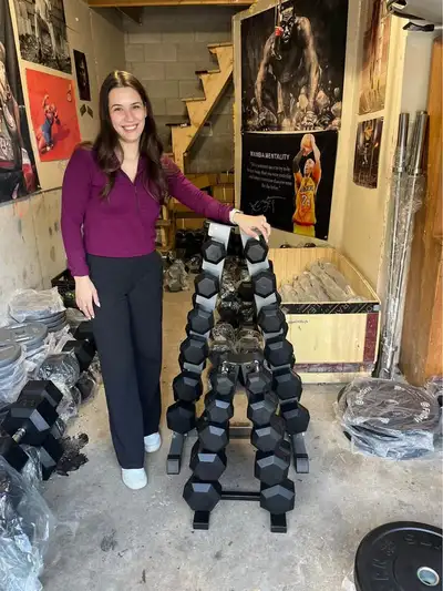 Brand New Dumbbells with Racks!, View more