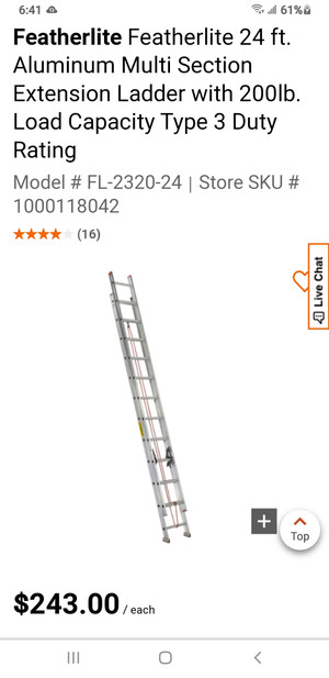 Ladder Featherlite | Ladders & Scaffolding For Sale in Ontario | Kijiji  Classifieds