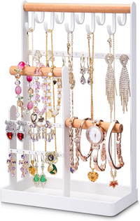 New - Jewelry Organizer Stand, 4 Tier Earring Organizer Necklace