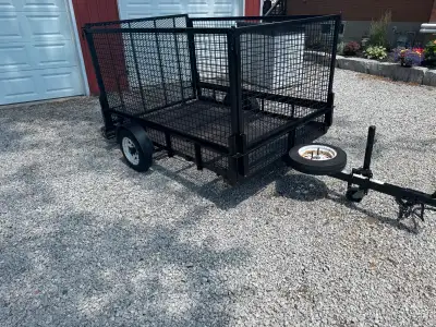 5x7 trailer with 4ft ramp and custom fabricated removable walls.