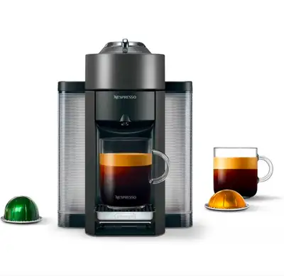 Nespresso Vertuo Evoluo Coffee and Espresso Machine by De'Longhi, Graphite Metal
