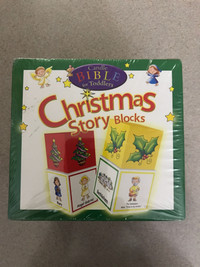 New, Toddlers-10 Stackable Christmas Blocks “Candle Bible”