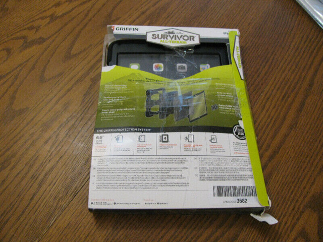 GRIFFIN SURVIVOR iPAD CASE  /  H TECH SCREEN PROTECTOR in General Electronics in Norfolk County - Image 3