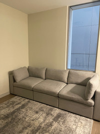 Lotus Grande Sofa Gray Sofa/couch