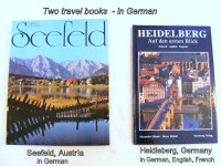 BOOKS: German, Seefeld & Hedleberg travel/sites/photos, $15 EACH