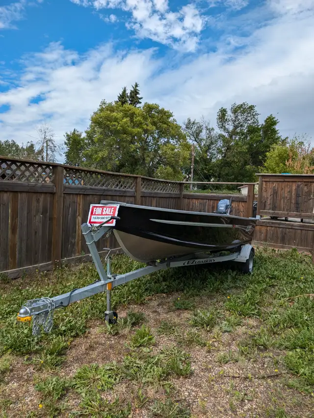 !!!SOLD!!!    14' FISHING/UTILITY BOAT, OUTBOARD MOTOR & TRAILER in Powerboats & Motorboats in Lloydminster - Image 3