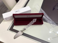Mikasa Brand Crystal Handle Silver Plated Cheese Server!