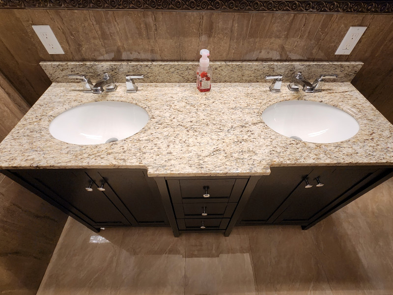 Dual sink bathroom vanity granite counter | Cabinets & Countertops |  Kitchener / Waterloo | Kijiji