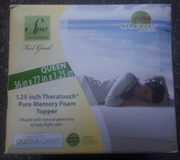 Queen Theraouch Memory Foam Mattress Topper