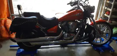 2nd owner, The bike is like new c/w new safety ready to go added floor boards wind deflector's saddl...