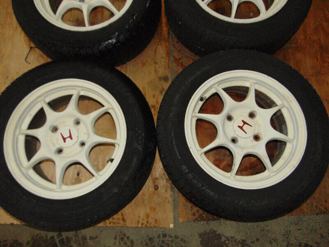 195-60-15 MICHELIN WINTER TIRES ACURA INTEGRA DC2 MAG WHEELS JDM dans Moteur, Pièces de Moteur  à Ouest de l’Île - Image 2