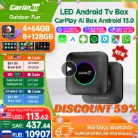 Carlinkit Ai Box Android 13 Led Wireless Android Auto & CarPlay