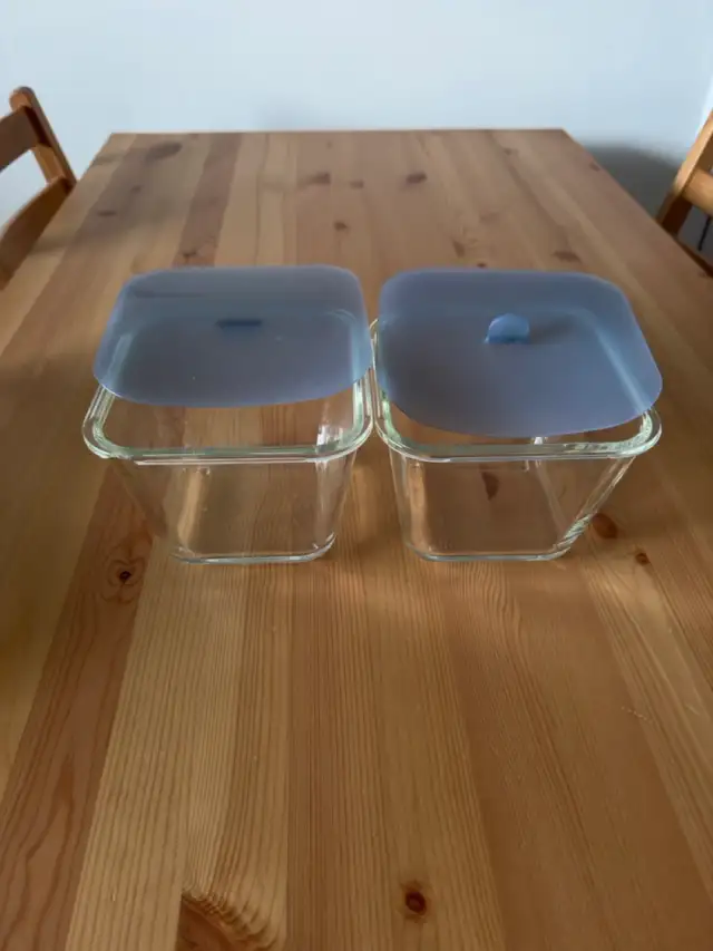 Set of 2 IKEA 365+ Glass Dishes with Lids – Good Condition