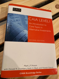 CAIA Level I: An Introduction Topics in Alternative Investments