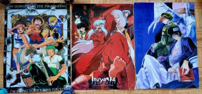 Vintage anime poster $12 each One Piece (available) Inuyasha (available) Get Backers (available) I a...