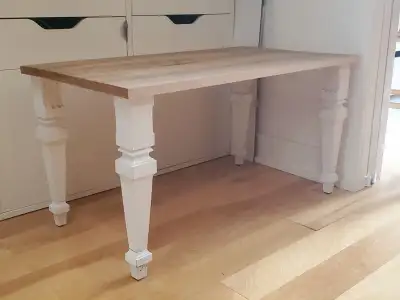 Table basse en bois / Wooden coffee table, View more