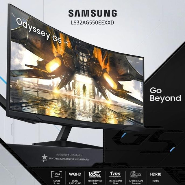 Samsung Odyssey G5 32" QHD 165Hz 1ms GTG IPS LCD G-Sync FreeSync in Monitors in City of Toronto