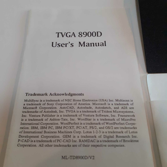 Vintage Trident VGA Card Driver disk and manual! in Software in City of Toronto - Image 3