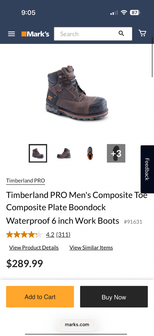 Timberland PRO Men's Composite Toe Composite Plate Boondock Wate in Other in Markham / York Region - Image 9