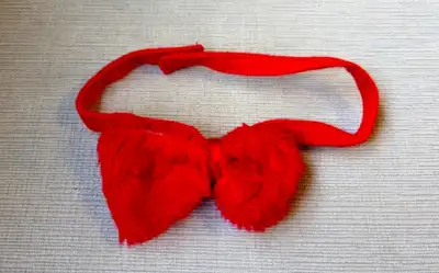 Red Furry Bow Tie , View more