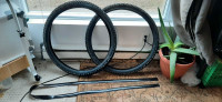 27.5 inch by 2.35 inch Kenda tires and protective tire liners 