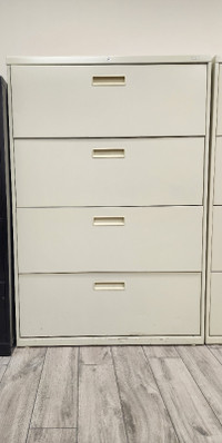 File Cabinet - 36" Wide, 4 Drawer, Beige (Used-Good condition)
