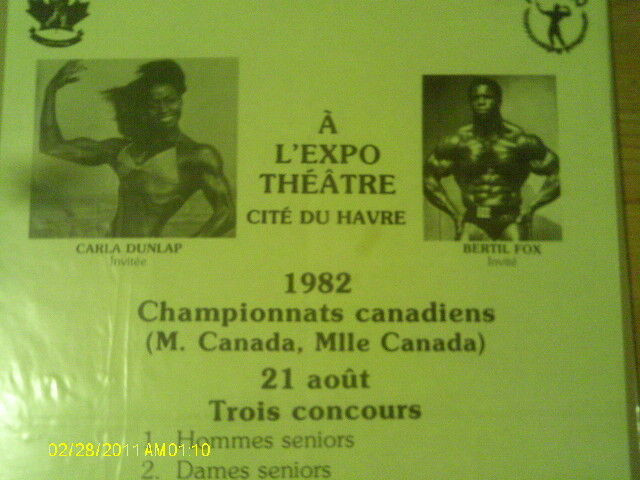 AFFICHE DES CHAMPIONNATS CANADIENS DE BODYBUILDING DE 1982 dans Art et objets de collection  à Laval/Rive Nord - Image 2
