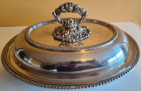 Silver Plated Serving Dish with Glass Liner