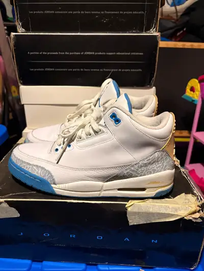 2007 Jordan 3 Retro Harbor Blue Women's 10.5 Men’s 9 $200, View more