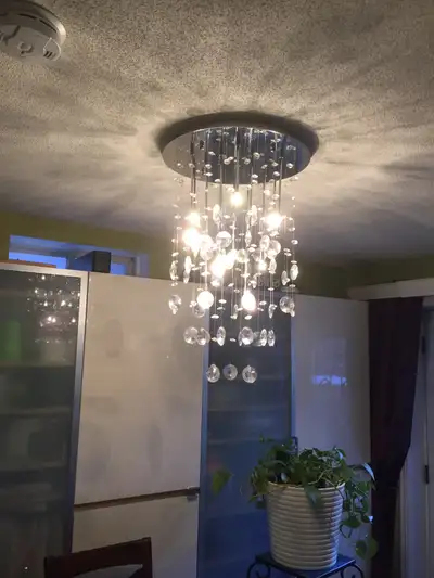 Silver Crystal chandelier 