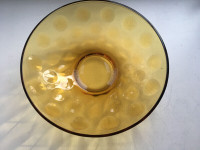 Vintage gold tint Glass Fruit bowl